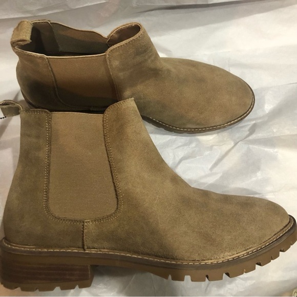 Steve Madden oatmeal Suede Leopold slip on Chelsea ankle‎ boot Booties size 12 - Picture 6 of 12